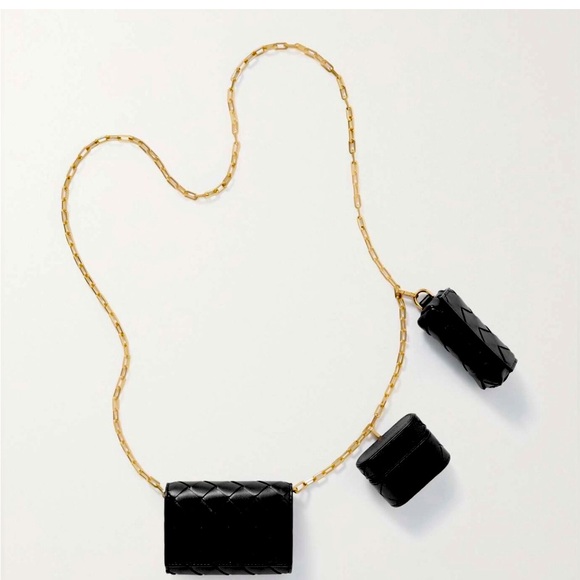 Bottega Veneta Handbags - Bottega Veneta Nappa Intrecciato Card Case On Chain